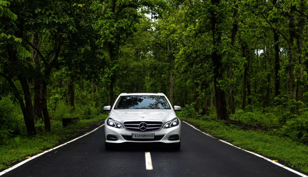 Outstation Cab Service through scenic forest roads for a peaceful journey